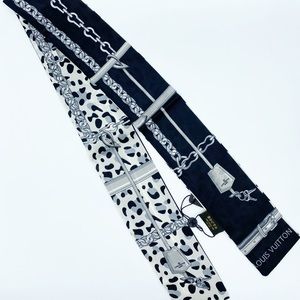 Louis Vuitton Silk Bandeau Skinny Scarf